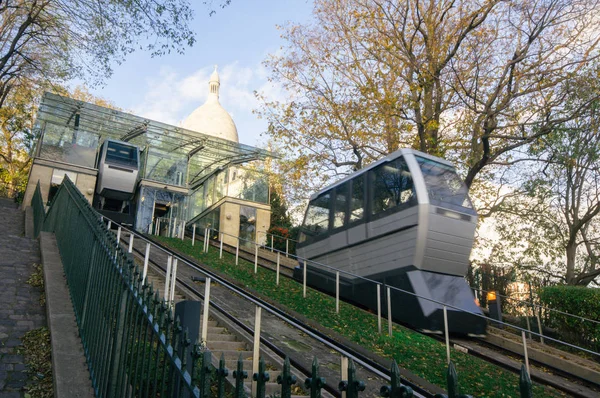 Modern füniküler demiryolu, Sacr Coeur, Montmartre, Paris, Frangı