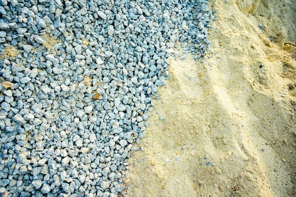 Textura Abstrata Pilha Fundo Pedra Batida Areia Para Construção Local — Fotografia de Stock