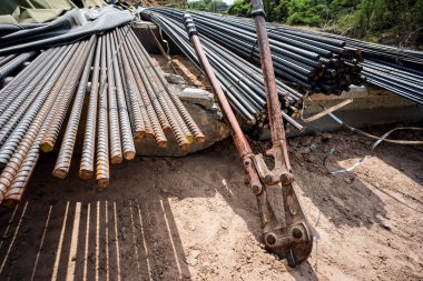 Çelik takviye beton yapı inşaat sahasında için