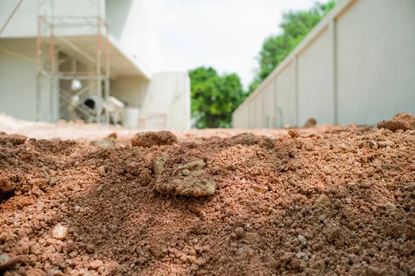 Fondo Astratto Consistenza Del Suolo Lateritico Sul Terreno Del Cantiere — Foto Stock