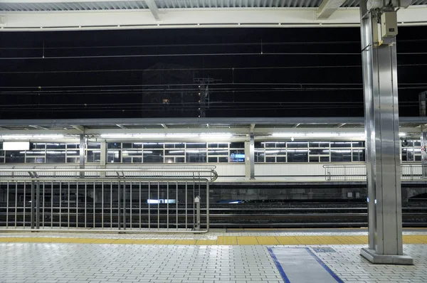 Tokyo Japon Novembre 2014 Paysage Gare Vide Avec Éclairage Nuit — Photo