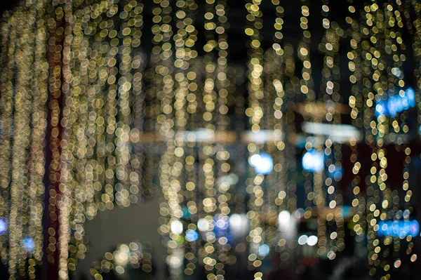 Abstract Background Texture Golden Bokeh Lights Decoration Outdoor Event — Stock Photo, Image