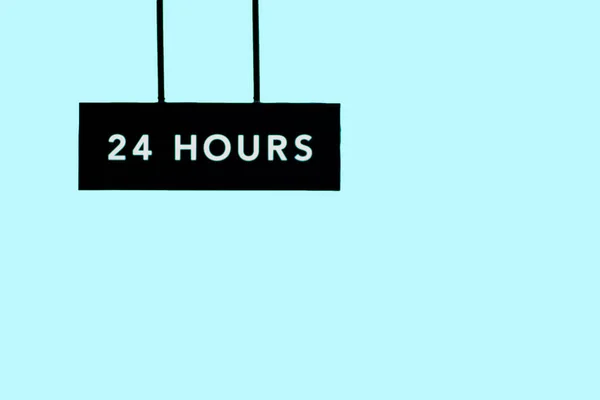 Isolerad ljus låda för att arbeta 24 timmar på Coffee Shop på pastellblå bakgrund — Stockfoto