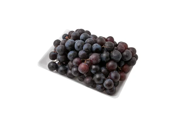 Bando Uvas Num Recipiente Plástico Branco — Fotografia de Stock