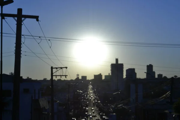 アッシジの街に輝く太陽 — ストック写真