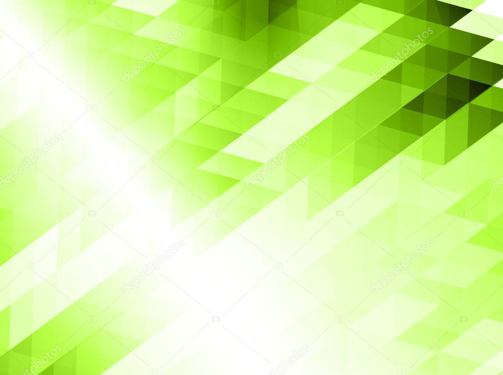 Low poly Abstract background in green tone
