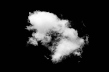 Siyah arkaplanı olan beyaz bulut.