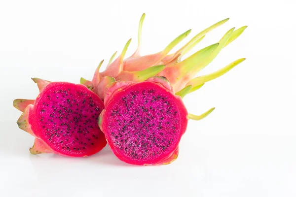 Buah Naga Atau Buah Pitaya Pada Latar Belakang Putih — Stok Foto