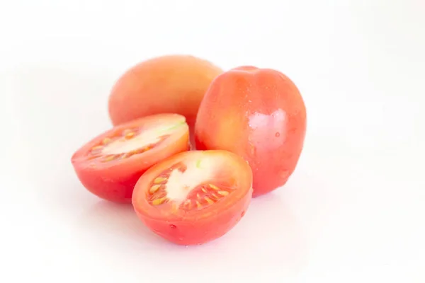 Isolated Fresh Tomatoes White Background — Stock Photo, Image