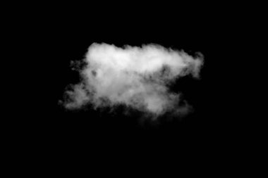 Siyah arkaplanı olan beyaz bulut.