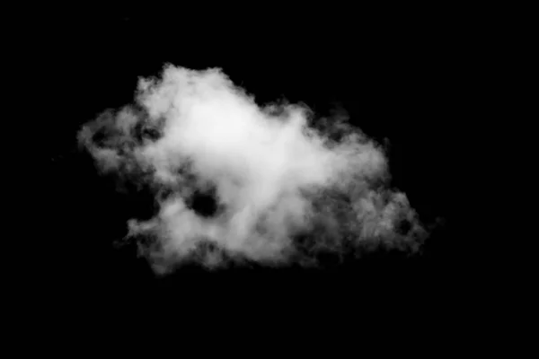 黑色背景的白云 — 图库照片