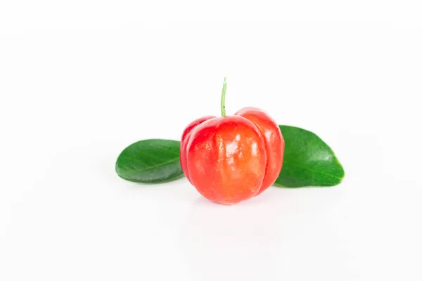 Φρέσκο Κεράσι Μπαρμπάντος Λευκό Φόντο Απομονωμένο Αντικείμενο Φρούτων — Φωτογραφία Αρχείου
