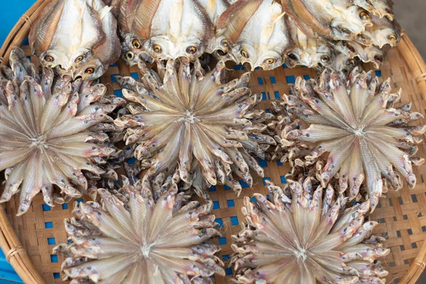 Dried fish for sale in store. — Stock Image Dried Fish Sale Store Stock Photo