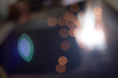 Kıvılcımlardan gelen Bokeh ışığı, endüstri tesislerinde kaynak çeliği. arkaplan için resim.