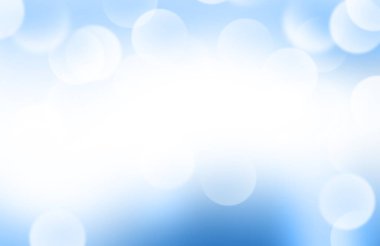 Mavi gradyan arkaplandaki bulanık bokeh ya da ışıklar.