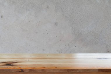 Beton desenli boş masa ya da beton duvar dokusu soyut arkaplan.