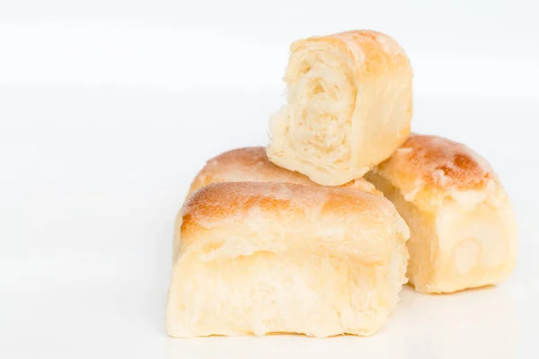 Fresh Home Made Bread White Table — Stock Photo, Image