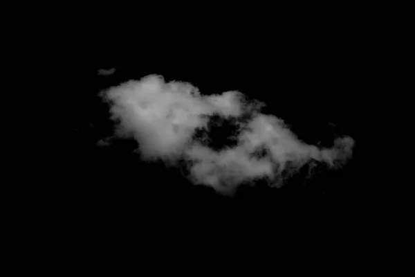 黑色背景的白云 — 图库照片