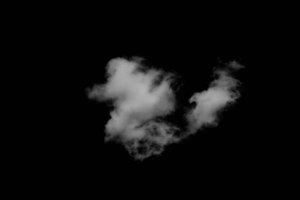 White Clouds Black Background — Stock Photo, Image