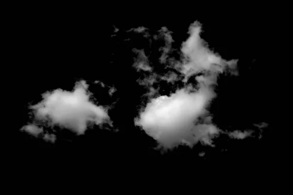 White Clouds Black Background — Stock Photo, Image