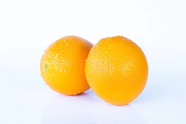 Valencia Oranges White Background — Stock Photo, Image