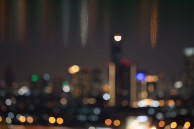 Odaklanamayan şehir gece lambası Bokeh soyut arkaplanıyla bulanıklaştı