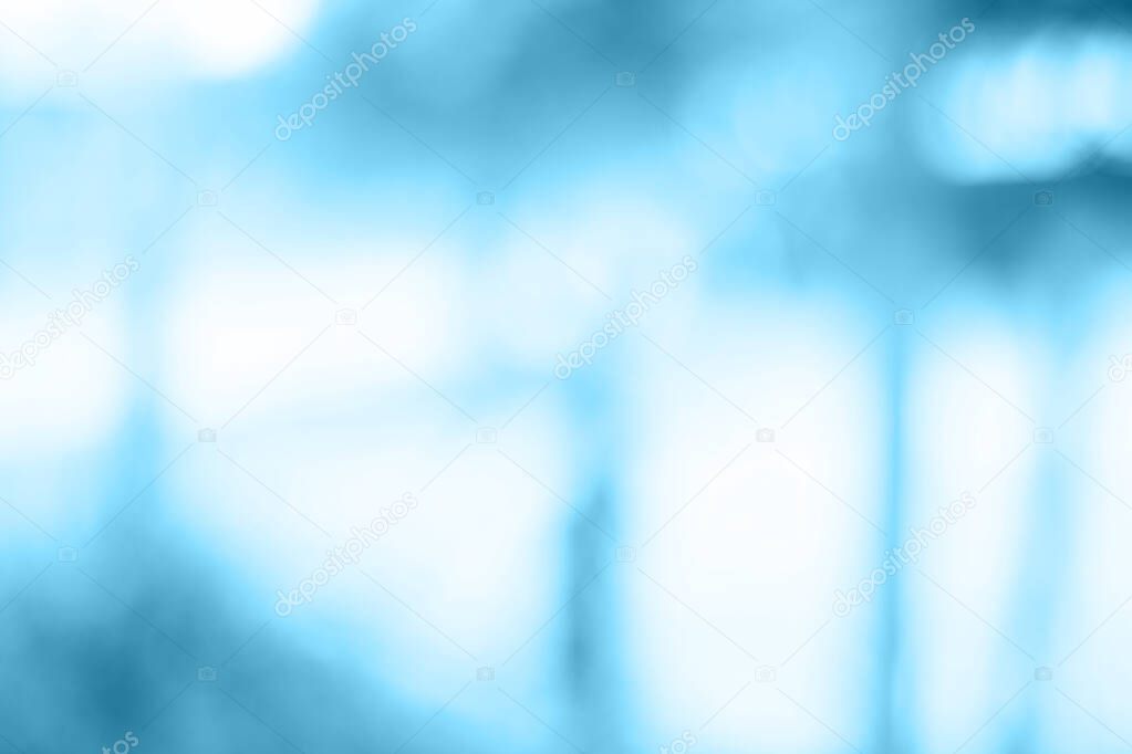 Blue Blurred with bokeh  abstract background.