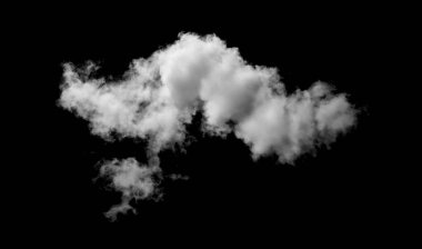 Siyah arkaplanı olan beyaz bulut.