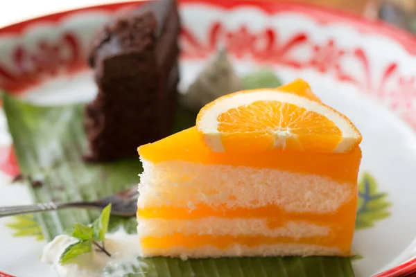 Orange Cake with orange topping.