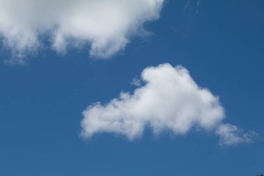 Bulutlu mavi gökyüzü yazı veya ürün koymak için alanı var.