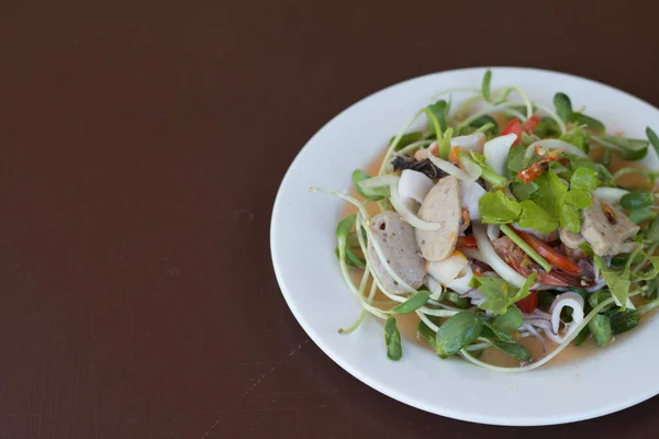 Thai Spicy Salad Cuttlefis — Stock Photo, Image