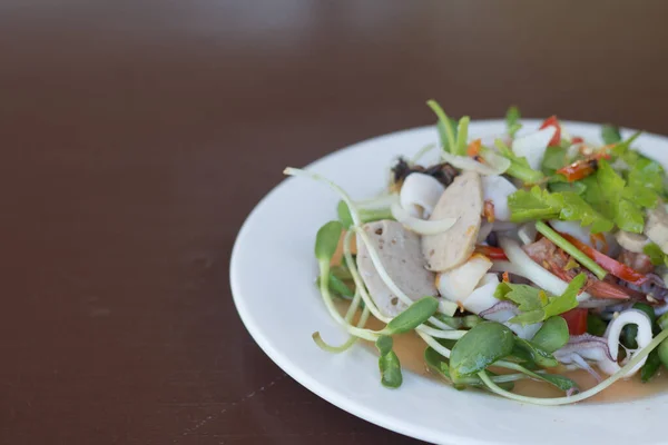 Thai Spicy Salad Cuttlefis — Stock Photo, Image
