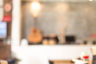 Kapalı restoranın arka planı bulanık..