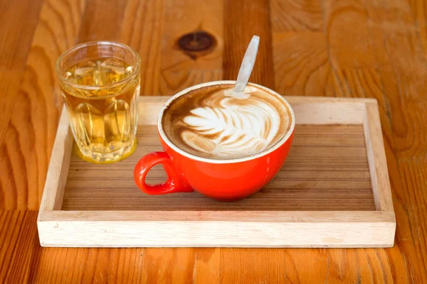 Latte Arte Una Taza Coronando Hermoso Arte Leche — Foto de Stock