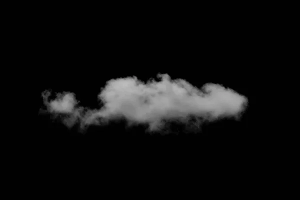 White Cloud Black Background — Stock Photo, Image