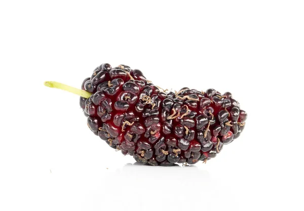 Maulbeere Ist Gesunde Frucht Für Saft Auf Weißem Hintergrund — Stockfoto
