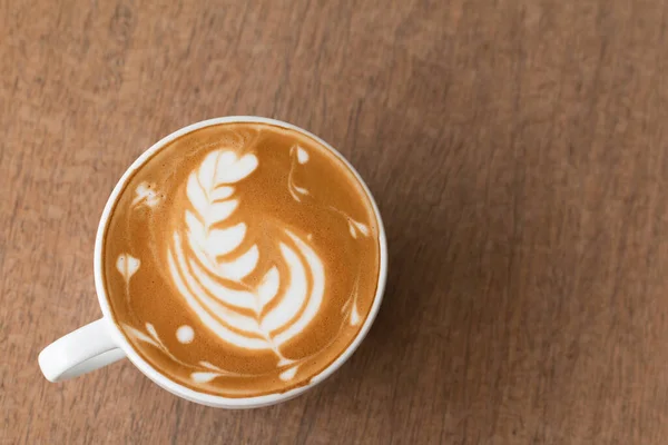 Latte Art Cup Topping Beautiful Art Milk — Stock Photo, Image