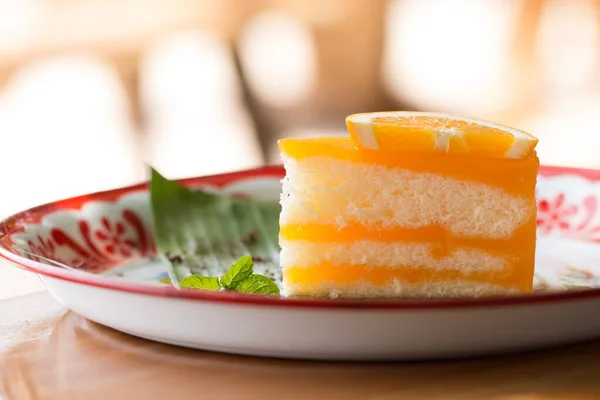 Orange Cake with orange topping.