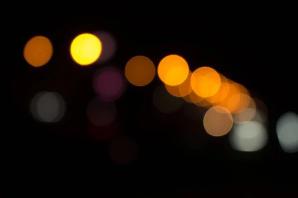 Rozostřené Město Noc Filtrované Bokeh Abstraktní Pozadí — Stock fotografie