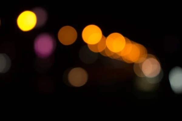 Cidade Desfocada Noite Bokeh Filtrado Fundo Abstrato — Fotografia de Stock