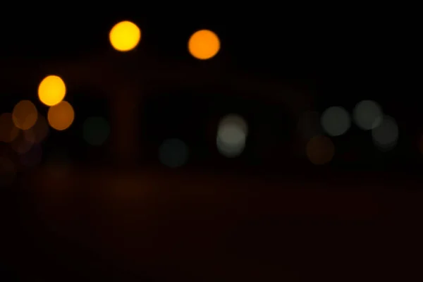 Defocus Miasto Noc Filtrowane Bokeh Abstrakcyjne Tło — Zdjęcie stockowe