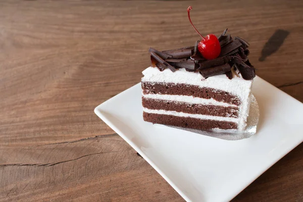 Closeup Chocolate Cake — Stock Photo, Image