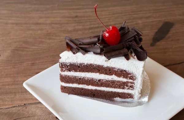 Closeup Chocolate Cake — Stock Photo, Image