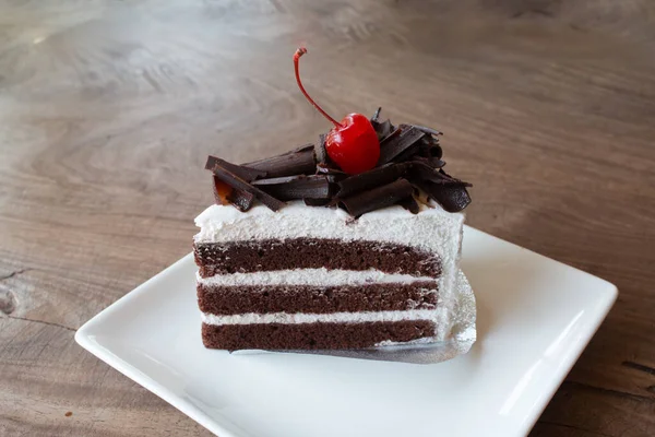 Closeup Chocolate Cake — Stock Photo, Image