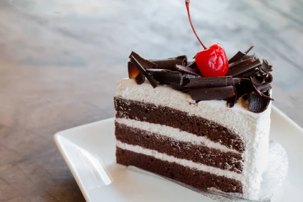 Closeup Chocolate Cake — Stock Photo, Image