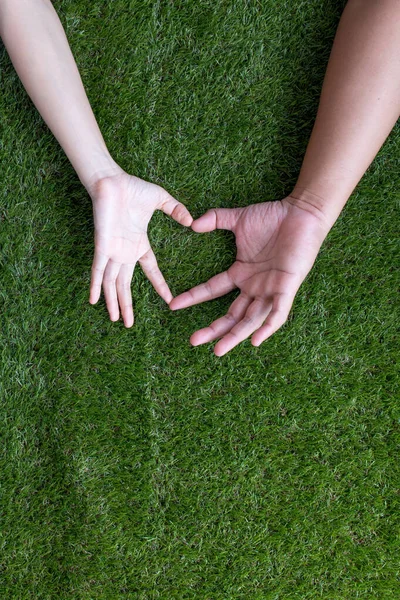 Las Manos Corazón Forman Amor — Foto de Stock