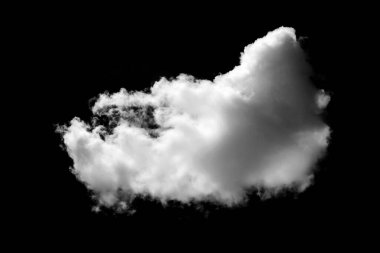 Siyah arkaplanı olan beyaz bulut.