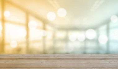 Şehir binası geçmişi olan bir ofis odası bulanıklığı..