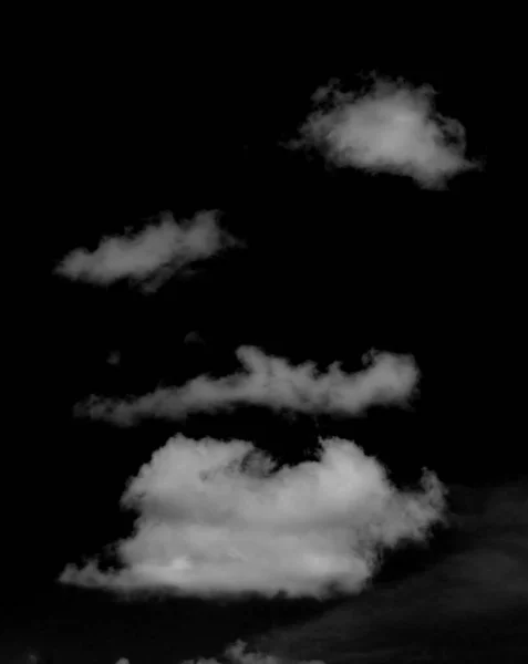 White Cloud Black Background — Stock Photo, Image