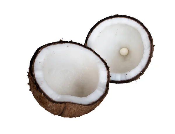 Zavřít Kokosový Ořech Zeleném Pozadí — Stock fotografie